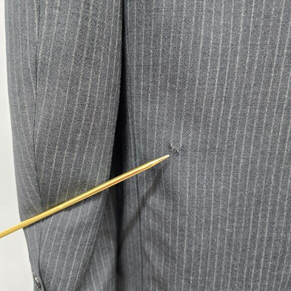 Hugo Boss Einstein Sigma US Blazer Jacket Sport Coat 40 R Gray Striped Wool VTG - Picture 13 of 13